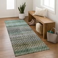 thumbnail image 1 of Addison Rugs Mayfield Premium Machine Washable Transitional Abstract Green Runner Rug, 2'3" x 7'6", 1 of 6