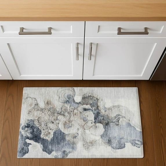 Addison Rugs Mayfield Premium Machine Washable Transitional Abstract Ivory Rectangle Rug, 1'8" x 2'6"