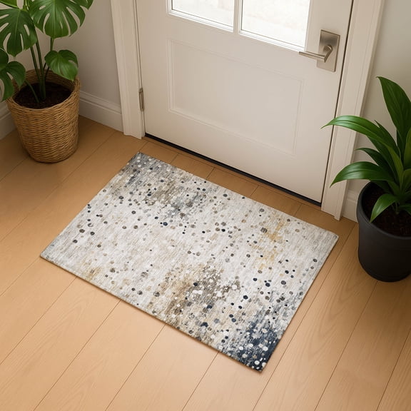 Addison Rugs Mayfield Premium Machine Washable Transitional Abstract Ivory Rectangle Rug, 1'8" x 2'6"