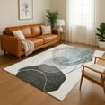thumbnail image 1 of Addison Rugs Mayfield Premium Machine Washable Transitional Abstract Ivory Rectangle Rug, 8' X 10' Machine Washable Transitional Abstract Ivory Oversized Sherpa Throw Blanket, 1 of 6