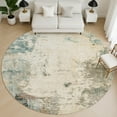 thumbnail image 1 of Addison Rugs Mayfield Premium Machine Washable Transitional Abstract Ivory Round Rug, 8' x 8', 1 of 6