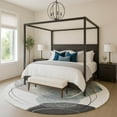 thumbnail image 1 of Addison Rugs Mayfield Premium Machine Washable Transitional Abstract Ivory Round Rug, 8' x 8', 1 of 6