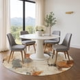 thumbnail image 1 of Addison Rugs Mayfield Premium Machine Washable Transitional Abstract Ivory Round Rug, 8' x 8', 1 of 6