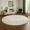 thumbnail image 1 of Addison Rugs Mayfield Premium Machine Washable Transitional Abstract Ivory Round Rug, 8' x 8', 1 of 6