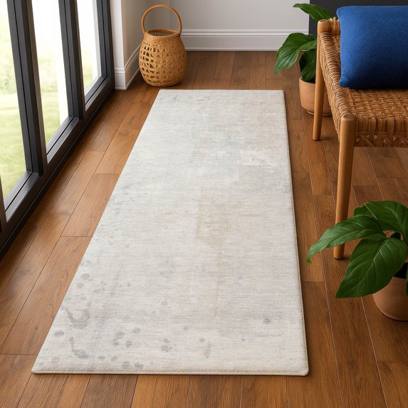 Addison Rugs Mayfield Premium Machine Washable Transitional Abstract Ivory Runner Rug, 2'3" x 7'6"