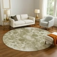 thumbnail image 1 of Addison Rugs Mayfield Premium Machine Washable Transitional Abstract Khaki Round Rug, 8' x 8', 1 of 6