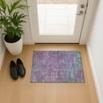 thumbnail image 1 of Addison Rugs Mayfield Premium Machine Washable Transitional Abstract Lavender Rectangle Rug, 1'8" X 2'6" Machine Washable Transitional Abstract Lavender Oversized Sherpa Throw Blanket, 1 of 6