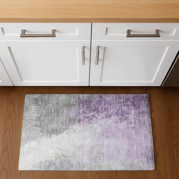 Addison Rugs Mayfield Premium Machine Washable Transitional Abstract Lavender Rectangle Rug, 1'8" x 2'6"