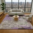 thumbnail image 1 of Addison Rugs Mayfield Premium Machine Washable Transitional Abstract Lavender Rectangle Rug, 10' x 14', 1 of 7