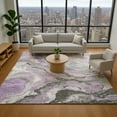 thumbnail image 1 of Addison Rugs Mayfield Premium Machine Washable Transitional Abstract Lavender Rectangle Rug, 3' x 5', 1 of 7