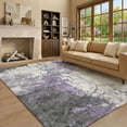thumbnail image 1 of Addison Rugs Mayfield Premium Machine Washable Transitional Abstract Lavender Rectangle Rug, 3' x 5', 1 of 8
