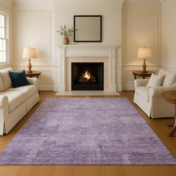 Addison Rugs Mayfield Premium Machine Washable Transitional Abstract Lavender Rectangle Rug, 5' x 7'6"