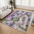 thumbnail image 1 of Addison Rugs Mayfield Premium Machine Washable Transitional Abstract Lavender Rectangle Rug, 5' x 7'6", 1 of 6
