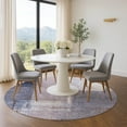 thumbnail image 1 of Addison Rugs Mayfield Premium Machine Washable Transitional Abstract Lavender Round Rug, 8' x 8', 1 of 6