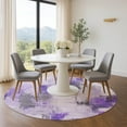 thumbnail image 1 of Addison Rugs Mayfield Premium Machine Washable Transitional Abstract Lavender Round Rug, 8' x 8', 1 of 6