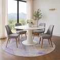 thumbnail image 1 of Addison Rugs Mayfield Premium Machine Washable Transitional Abstract Lavender Round Rug, 8' x 8', 1 of 6