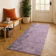 thumbnail image 1 of Addison Rugs Mayfield Premium Machine Washable Transitional Abstract Lavender Runner Rug, 2'3" x 7'6", 1 of 6