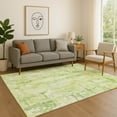 thumbnail image 1 of Addison Rugs Mayfield Premium Machine Washable Transitional Abstract Lime Rectangle Rug, 9' X 12' Machine Washable Transitional Abstract Lime Oversized Sherpa Throw Blanket, 1 of 6