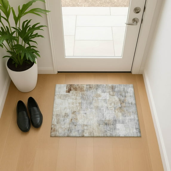 Addison Rugs Mayfield Premium Machine Washable Transitional Abstract Linen Rectangle Rug, 1'8" x 2'6"