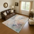 thumbnail image 1 of Addison Rugs Mayfield Premium Machine Washable Transitional Abstract Linen Rectangle Rug, 3' X 5' Machine Washable Transitional Abstract Linen Oversized Sherpa Throw Blanket, 1 of 7