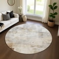 thumbnail image 1 of Addison Rugs Mayfield Premium Machine Washable Transitional Abstract Linen Round Rug, 8' x 8', 1 of 6