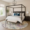 thumbnail image 1 of Addison Rugs Mayfield Premium Machine Washable Transitional Abstract Linen Round Rug, 8' x 8', 1 of 6