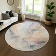thumbnail image 1 of Addison Rugs Mayfield Premium Machine Washable Transitional Abstract Linen Round Rug, 8' x 8', 1 of 6