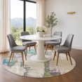 thumbnail image 1 of Addison Rugs Mayfield Premium Machine Washable Transitional Abstract Linen Round Rug, 8' x 8', 1 of 6