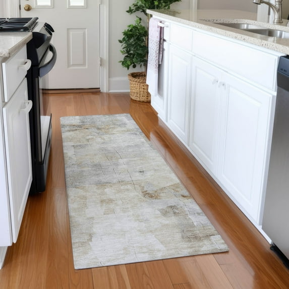 Addison Rugs Mayfield Premium Machine Washable Transitional Abstract Linen Runner Rug, 2'3" x 7'6"