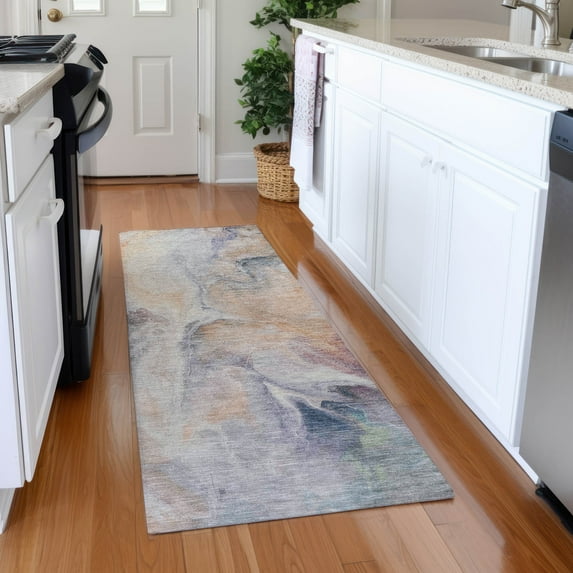 Addison Rugs Mayfield Premium Machine Washable Transitional Abstract Linen Runner Rug, 2'3" x 7'6"