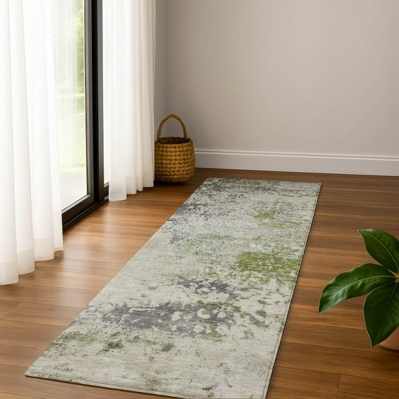 Addison Rugs Mayfield Premium Machine Washable Transitional Abstract Linen Runner Rug, 2'3" x 7'6"