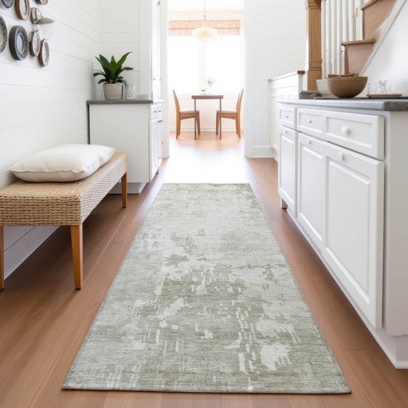 Addison Rugs Mayfield Premium Machine Washable Transitional Abstract Linen Runner Rug, 2'3" x 7'6"
