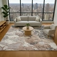 thumbnail image 1 of Addison Rugs Mayfield Premium Machine Washable Transitional Abstract Mocha Rectangle Rug, 2'6" x 3'10", 1 of 7