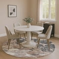 thumbnail image 1 of Addison Rugs Mayfield Premium Machine Washable Transitional Abstract Mocha Round Rug, 8' x 8', 1 of 6