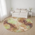 thumbnail image 1 of Addison Rugs Mayfield Premium Machine Washable Transitional Abstract Mocha Round Rug, 8' x 8', 1 of 6
