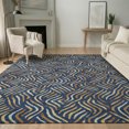thumbnail image 1 of Addison Rugs Mayfield Premium Machine Washable Transitional Abstract Navy Rectangle Rug, 9' x 12', 1 of 8