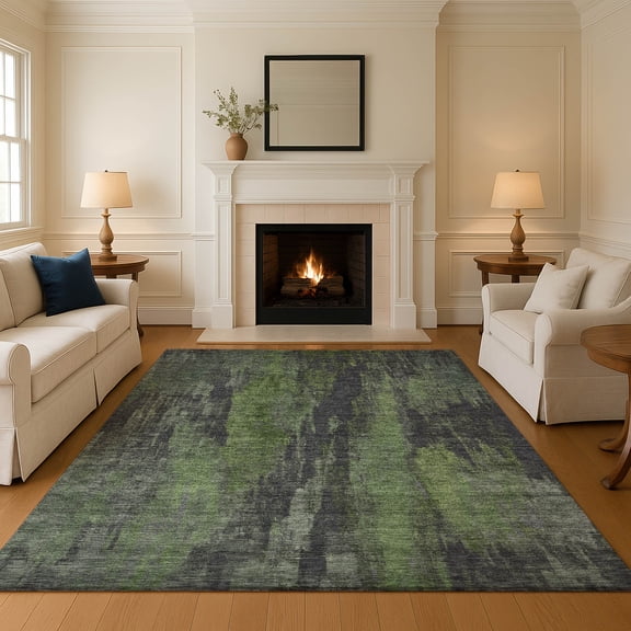 Addison Rugs Mayfield Premium Machine Washable Transitional Abstract Olive Rectangle Rug, 2'6" X 3'10" Machine Washable Transitional Abstract Olive Oversized Sherpa Throw Blanket