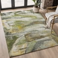 thumbnail image 1 of Addison Rugs Mayfield Premium Machine Washable Transitional Abstract Olive Rectangle Rug, 9' X 12' Machine Washable Transitional Abstract Olive Oversized Sherpa Throw Blanket, 1 of 6