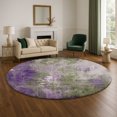 thumbnail image 1 of Addison Rugs Mayfield Premium Machine Washable Transitional Abstract Olive Round Rug, 8' x 8', 1 of 6