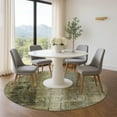 thumbnail image 1 of Addison Rugs Mayfield Premium Machine Washable Transitional Abstract Olive Round Rug, 8' x 8', 1 of 6