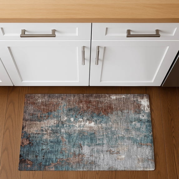 Addison Rugs Mayfield Premium Machine Washable Transitional Abstract Paprika Rectangle Rug, 1'8" x 2'6"