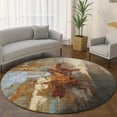 thumbnail image 1 of Addison Rugs Mayfield Premium Machine Washable Transitional Abstract Paprika Round Rug, 8' x 8', 1 of 6