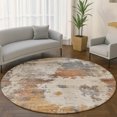 thumbnail image 1 of Addison Rugs Mayfield Premium Machine Washable Transitional Abstract Paprika Round Rug, 8' x 8', 1 of 6