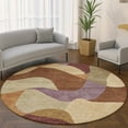 thumbnail image 1 of Addison Rugs Mayfield Premium Machine Washable Transitional Abstract Paprika Round Rug, 8' x 8', 1 of 6