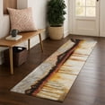 thumbnail image 1 of Addison Rugs Mayfield Premium Machine Washable Transitional Abstract Paprika Runner Rug, 2'3" X 7'6" Machine Washable Transitional Abstract Paprika Oversized Sherpa Throw Blanket, 1 of 6