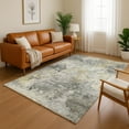 thumbnail image 1 of Addison Rugs Mayfield Premium Machine Washable Transitional Abstract Pewter Rectangle Rug, 10' x 14', 1 of 6