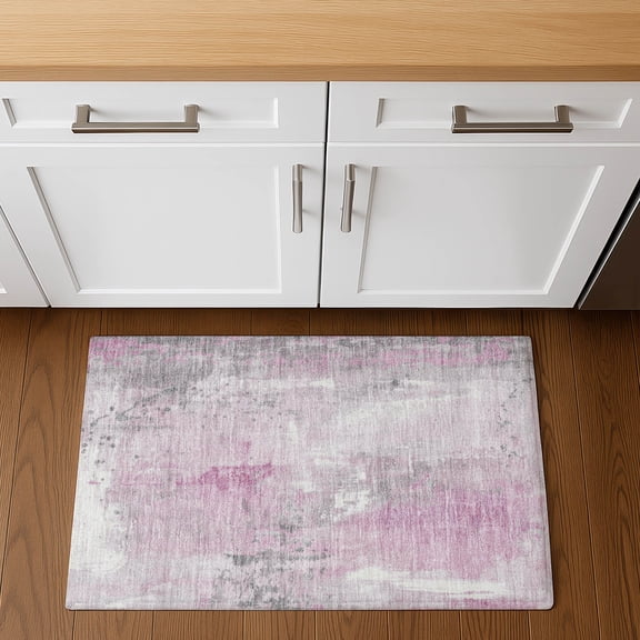 Addison Rugs Mayfield Premium Machine Washable Transitional Abstract Pink Rectangle Rug, 1'8" x 2'6"