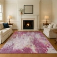 thumbnail image 1 of Addison Rugs Mayfield Premium Machine Washable Transitional Abstract Pink Rectangle Rug, 8' x 10', 1 of 7