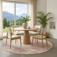 thumbnail image 1 of Addison Rugs Mayfield Premium Machine Washable Transitional Abstract Pink Round Rug, 8' x 8', 1 of 6