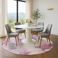 thumbnail image 1 of Addison Rugs Mayfield Premium Machine Washable Transitional Abstract Pink Round Rug, 8' x 8', 1 of 6